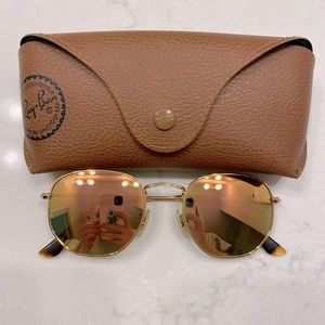 Ray-Ban Pink Mirrored Hexagonal Sunnies ☀️